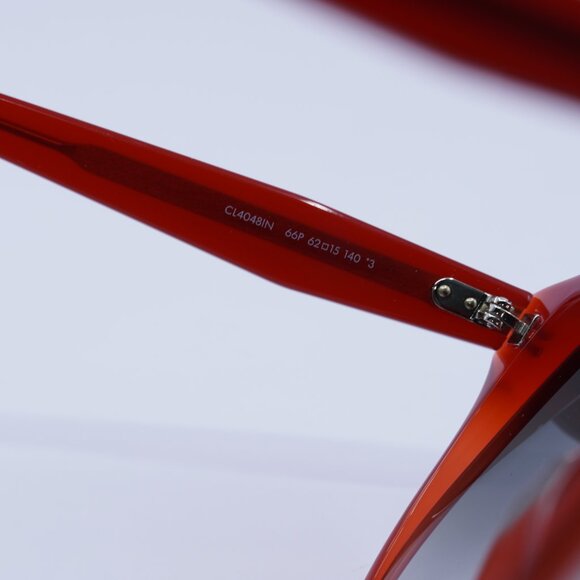 Celine CL4048IN 66P Sunglasses Red Cat Eye Frame, Gradient Green Lenses - Picture 6 of 10